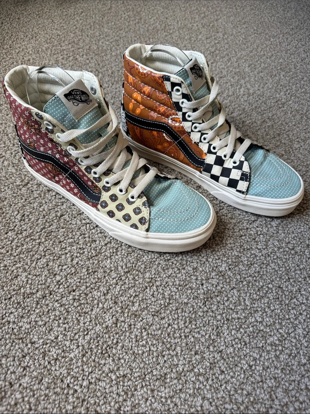 Vans Sk8-Hi Tiger Patchwork High Top Sneakers - Picture 4 of 9